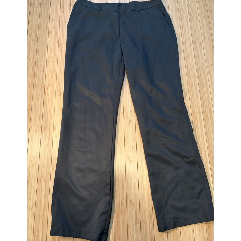 Oobe Women’s Dark Charcoal Pants Size 12/34 Straight Leg Dress Casual